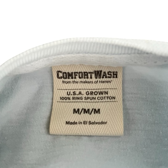 Comfort Wash Men’s Medium Light Blue Long Sleeve Tee Shirt Cotton Truro Vineyard - Picture 6 of 6